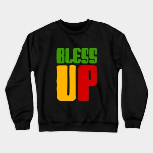Bless Up, Jamaica, Rasta Colors Crewneck Sweatshirt